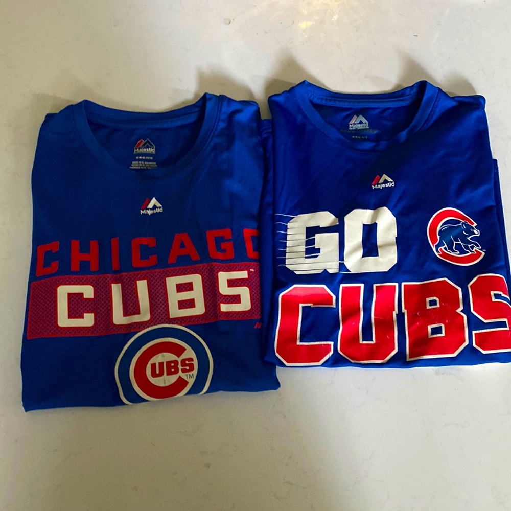 Lot of 2 Cubs performance shirts
